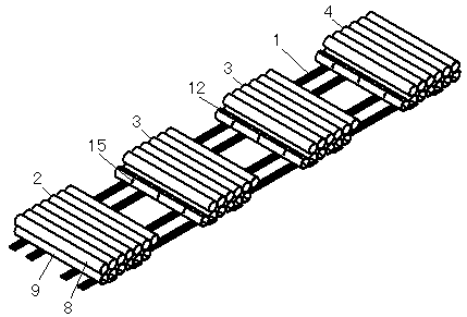 A flat-stayed cable bridge with tubular deck