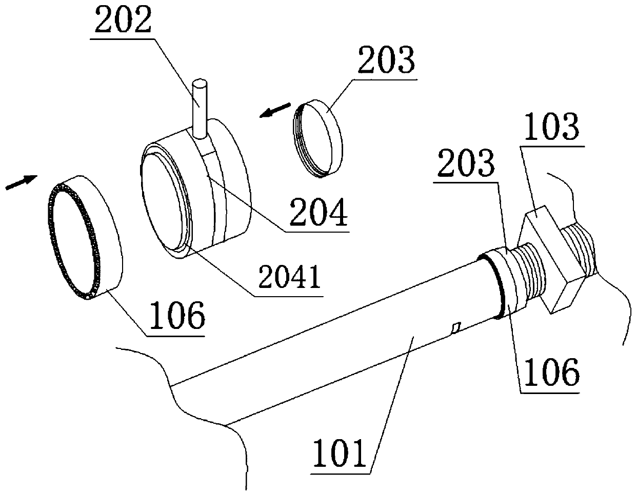 Nitrogen blowing concentrator rotation-adjusting blowing beam device