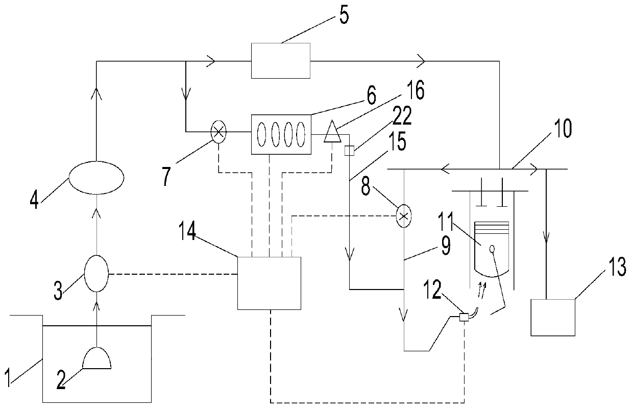 Electric control piston oil injection cooling system and working method thereof