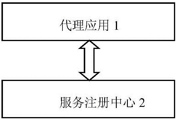 Proxy application for host system with service container and system