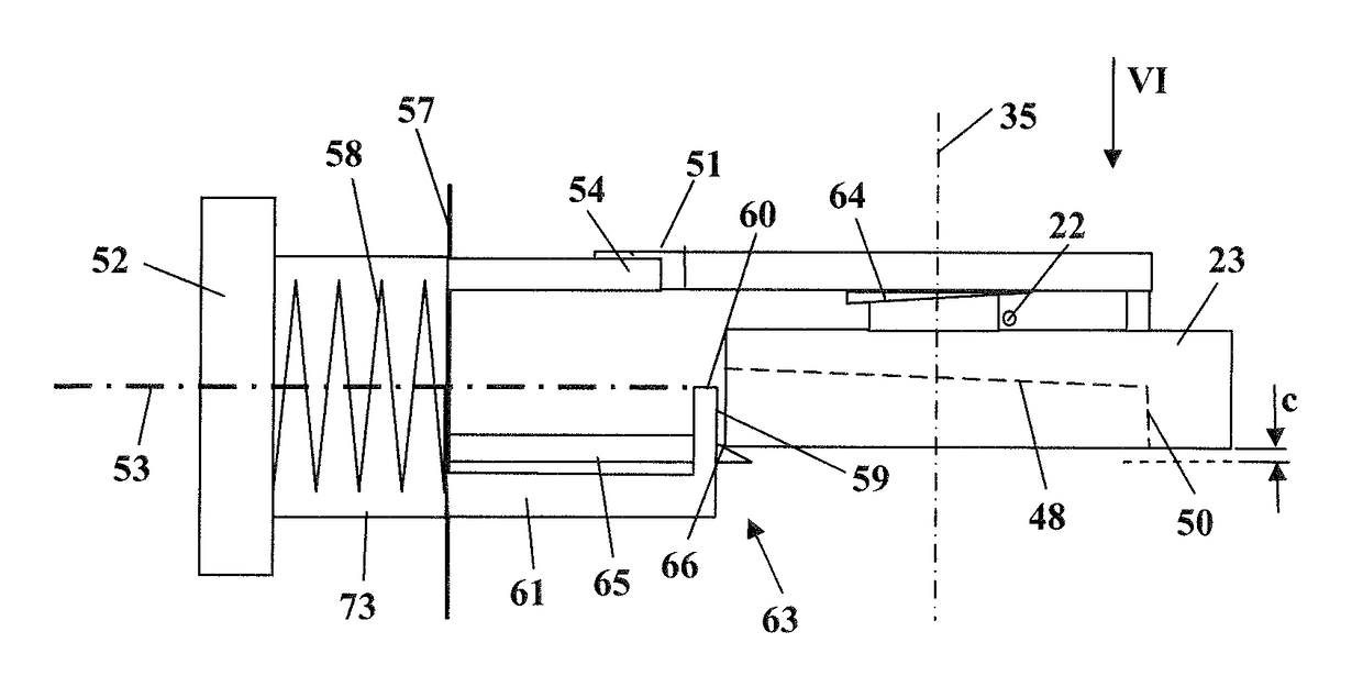 Internal combustion engine having a starter device