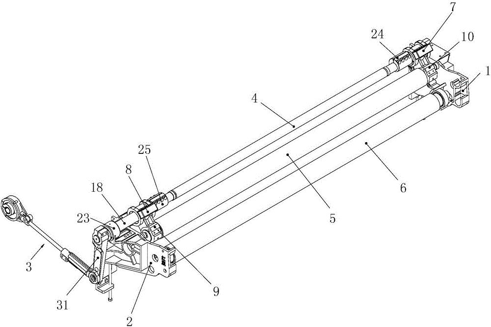 Positive warp loosening device of water jet loom