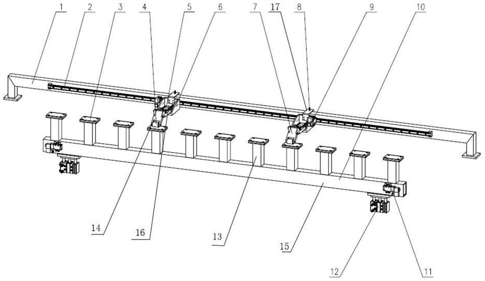 Clamping device for glass plate laser drilling machine