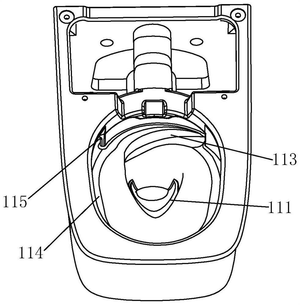 Flushing-down type toilet bowl