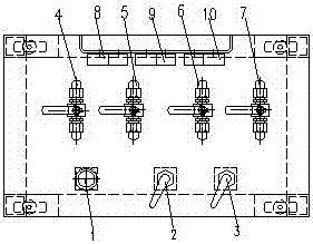 Air cylinder control gear removal test device