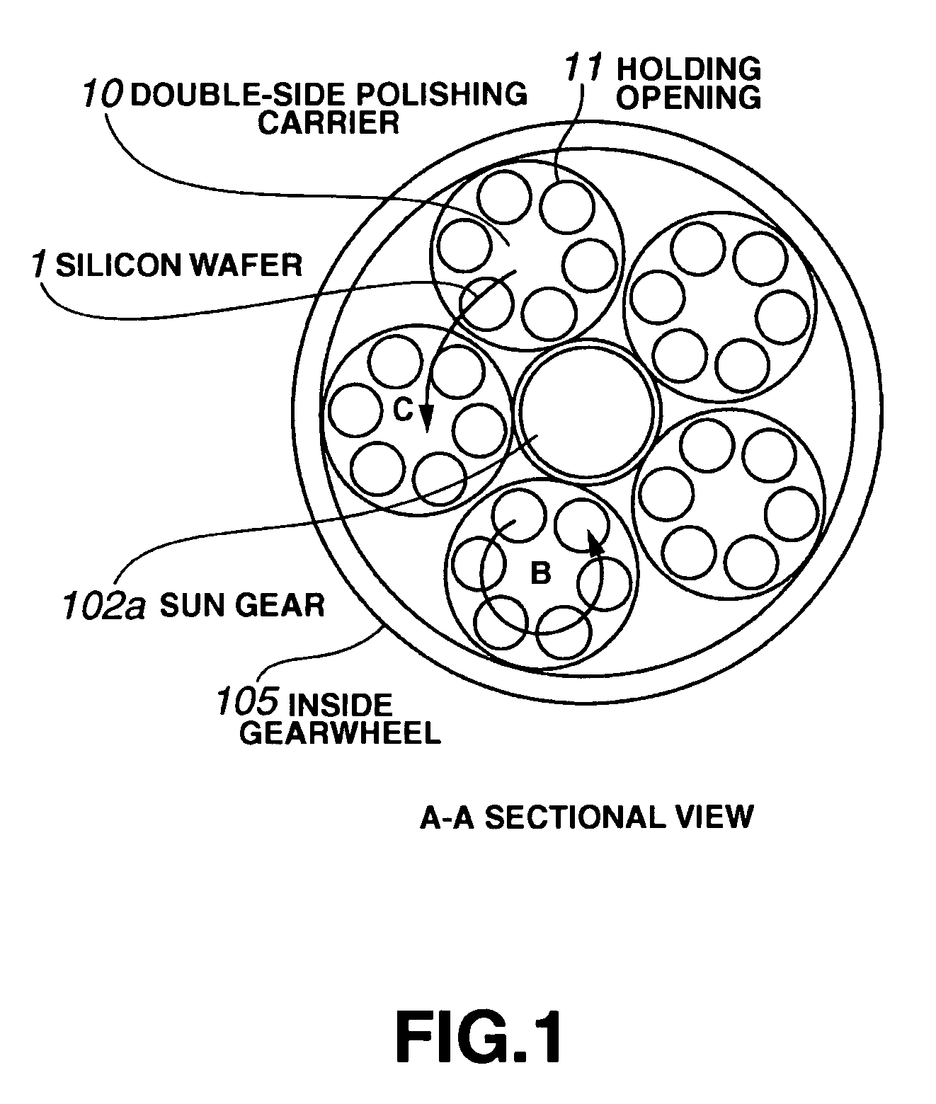 Double-side polishing carrier and fabrication method thereof