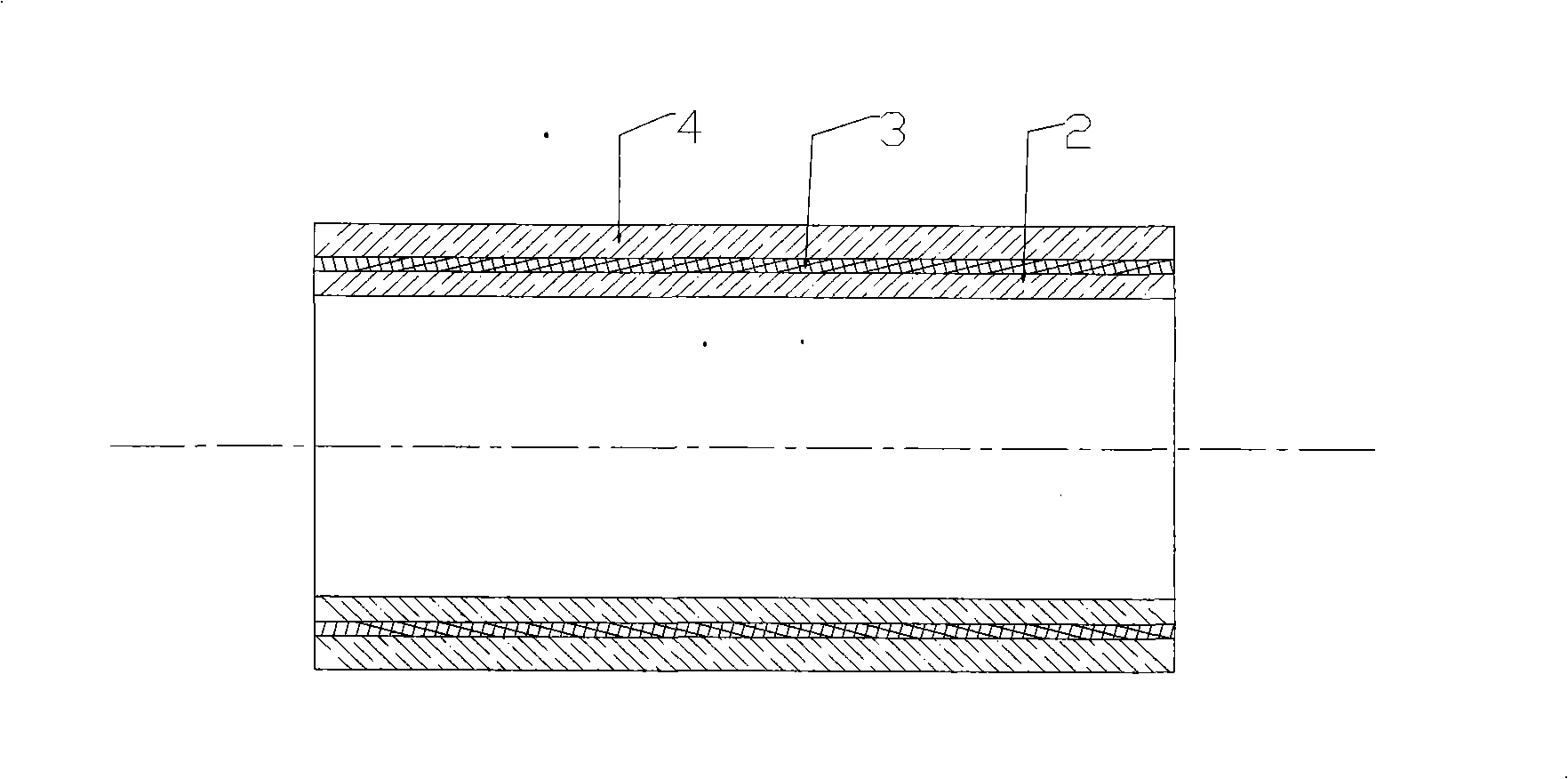 Three-layer tetrafluoroethylene resin film-wound fuel hose and manufacturing method thereof