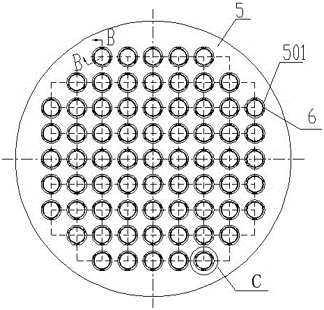 Vertical-tube falling film absorption reactor