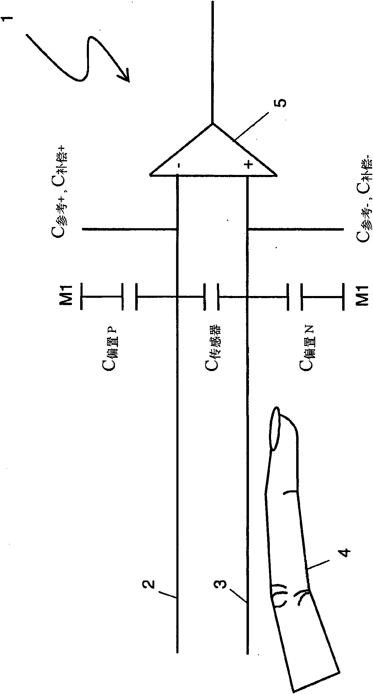 Capacitive automatic reversing device and method for operating automatic reversing device