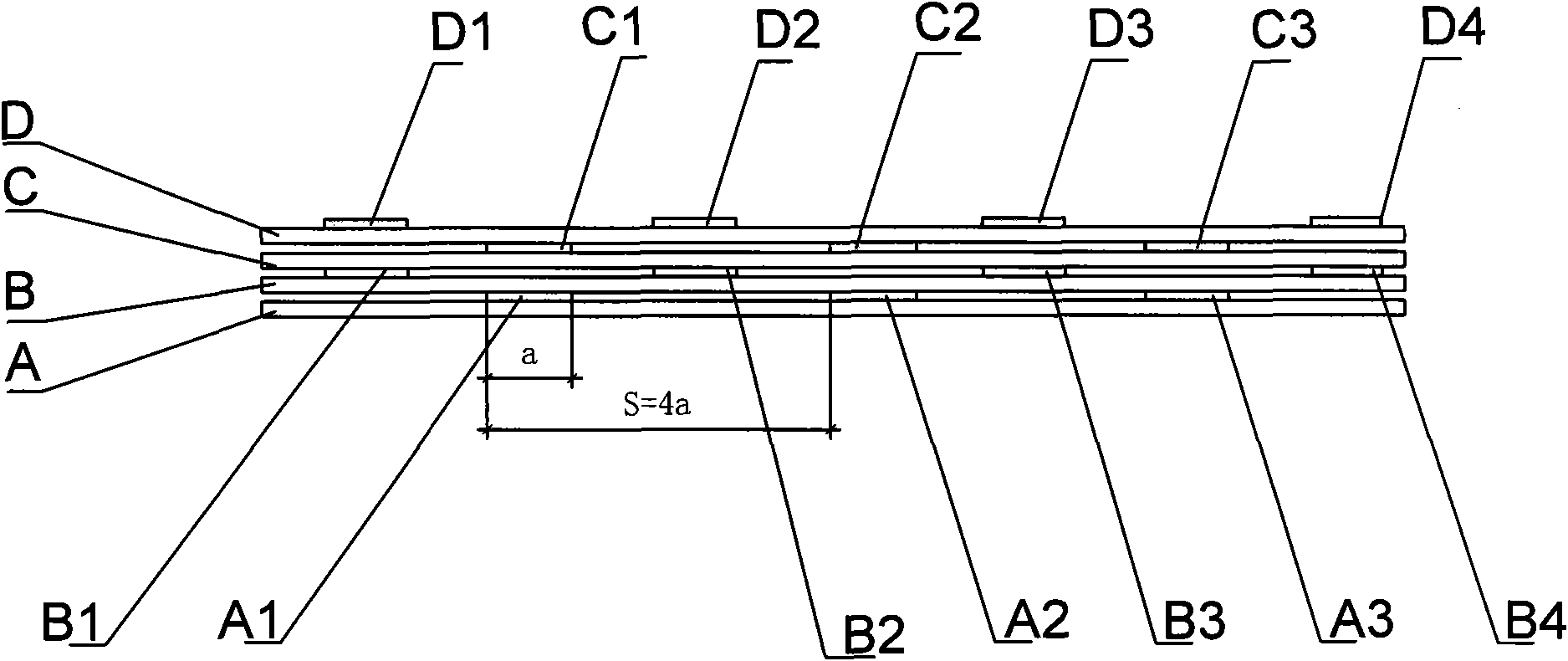 Shearing control device for foils for manufacturing microporous aluminum honeycomb material