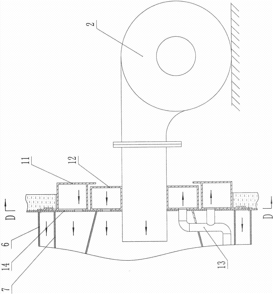 Combustion-supporting device in the combustion chamber of the drying box of the egg tray machine