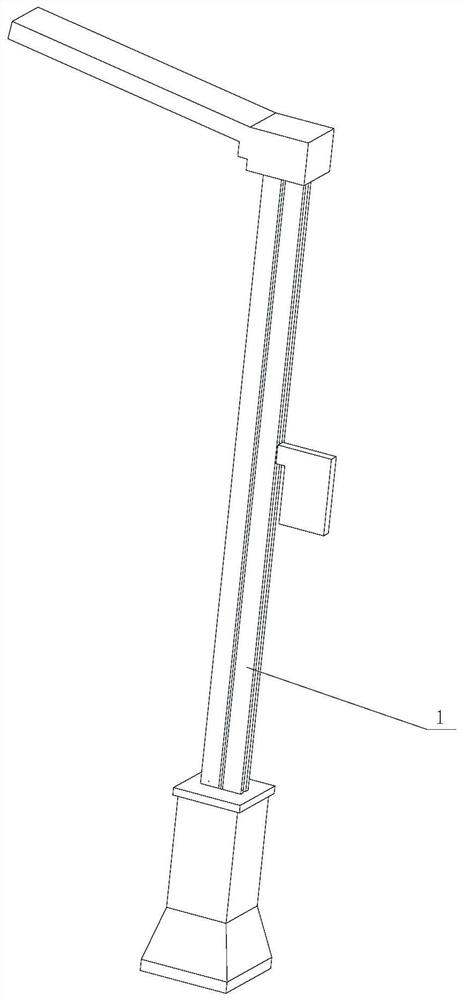 Tailor-welding type large-caliber steel lamp pole