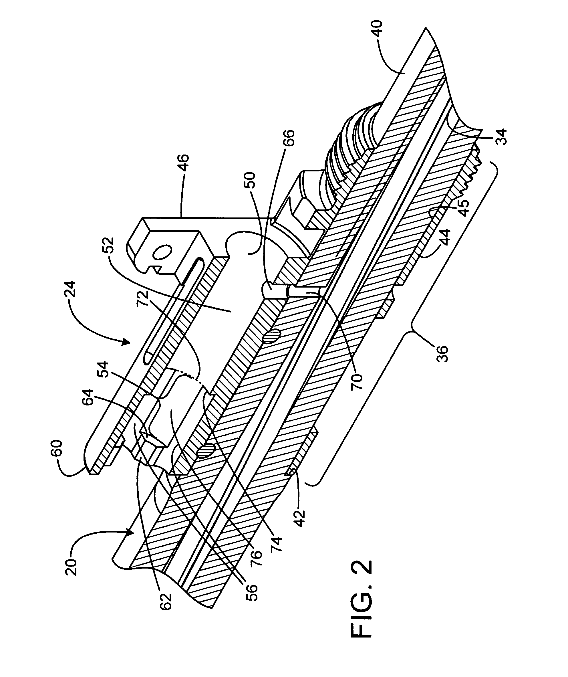 Firearm with gas system accessory latch