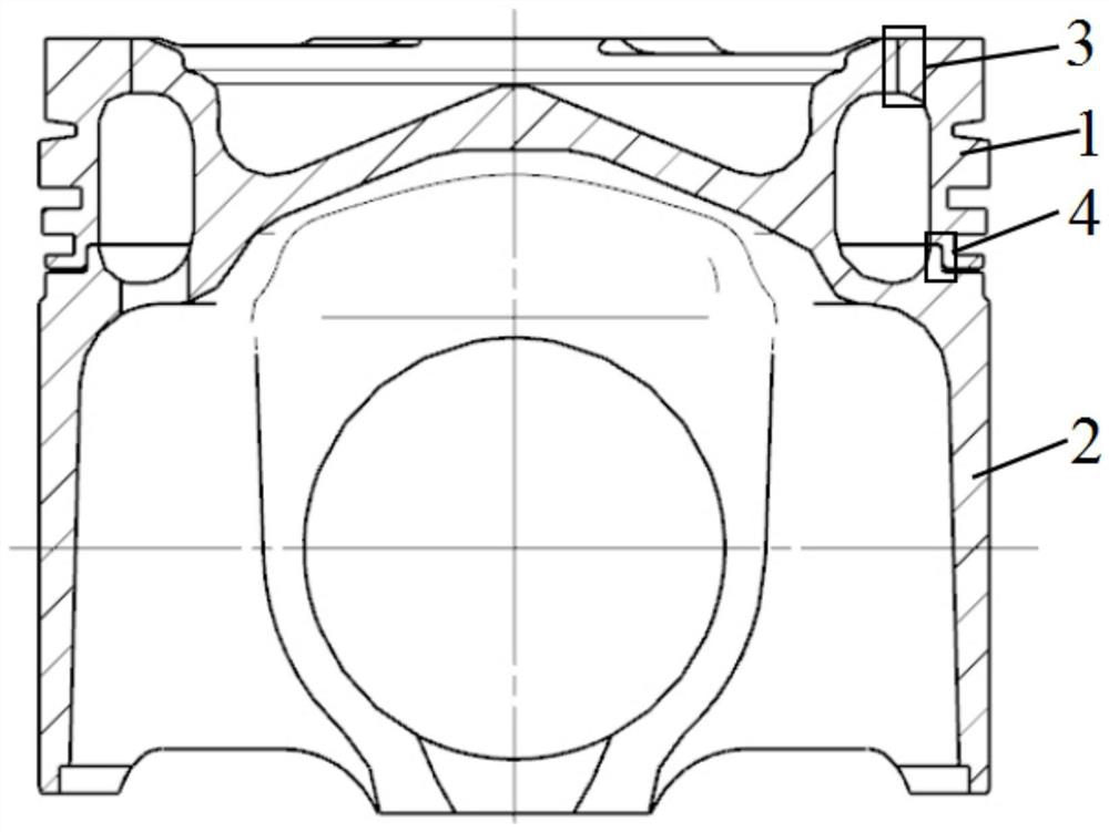 Finite element modeling method for forged steel piston