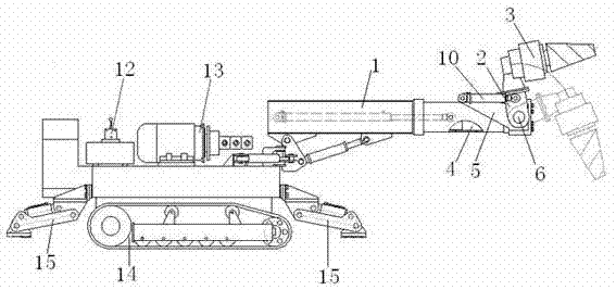 Cantilever excavator capable of controlling posture of cutting head