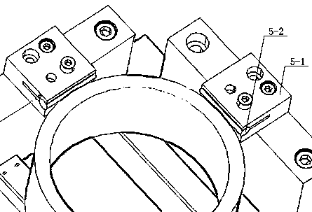 Triangular positioning fixture for cylindrical parts and special punching mechanism for end faces of cylindrical parts