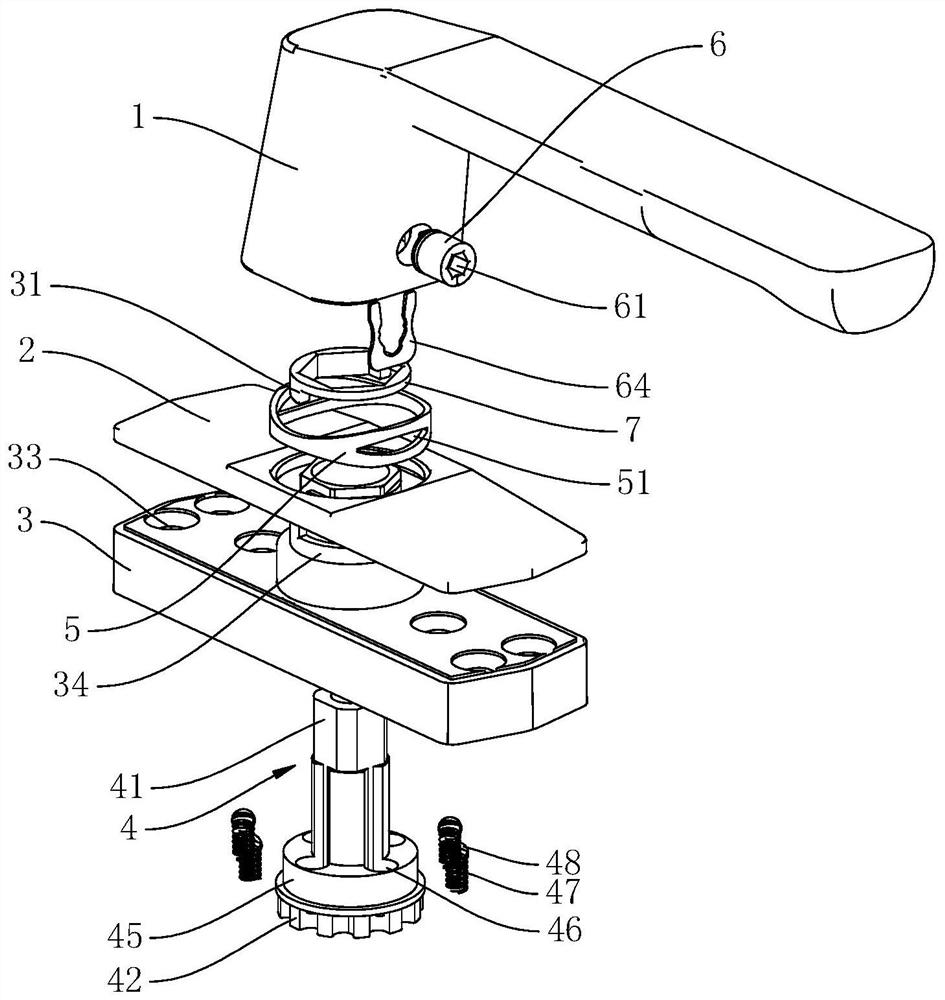 Double-angle self-switching multifunctional handle for doors and windows