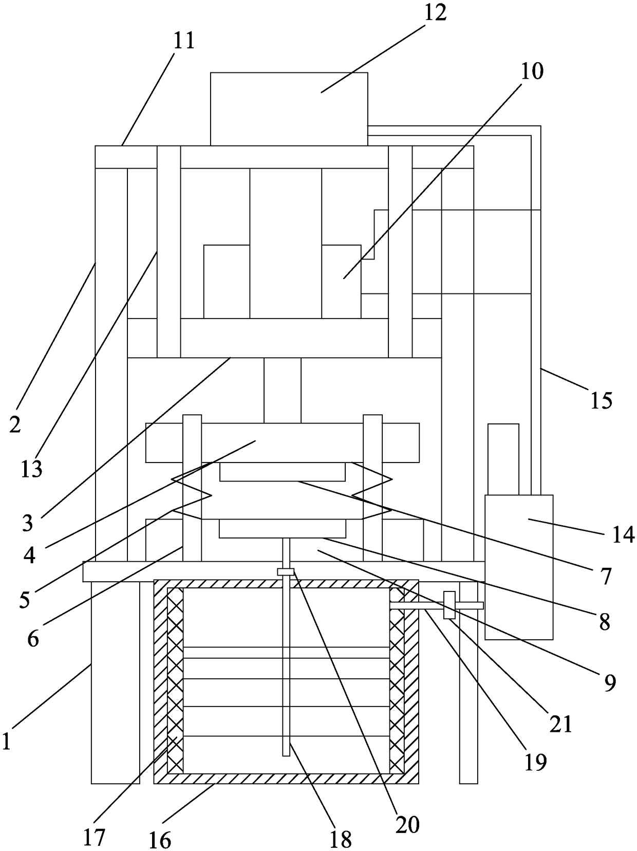 Lift-type hub casting device