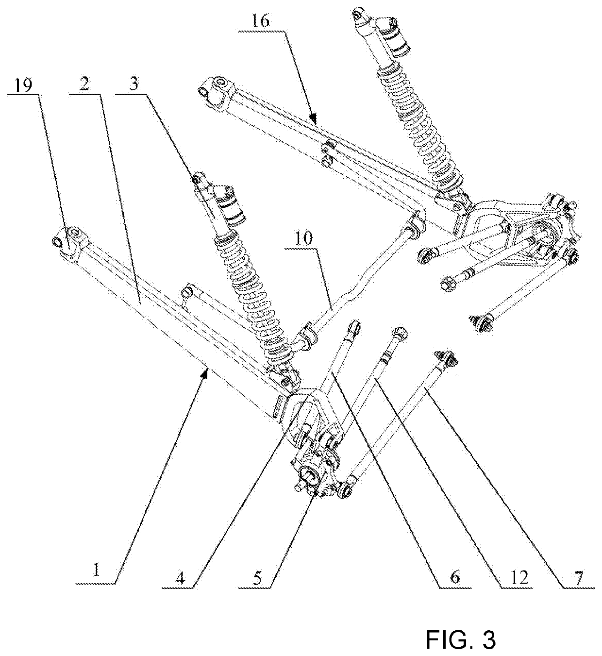 Rear swing arm suspension