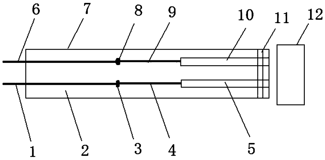 Measuring device capable of preventing pH composite electrodes from pollution and preparation method thereof