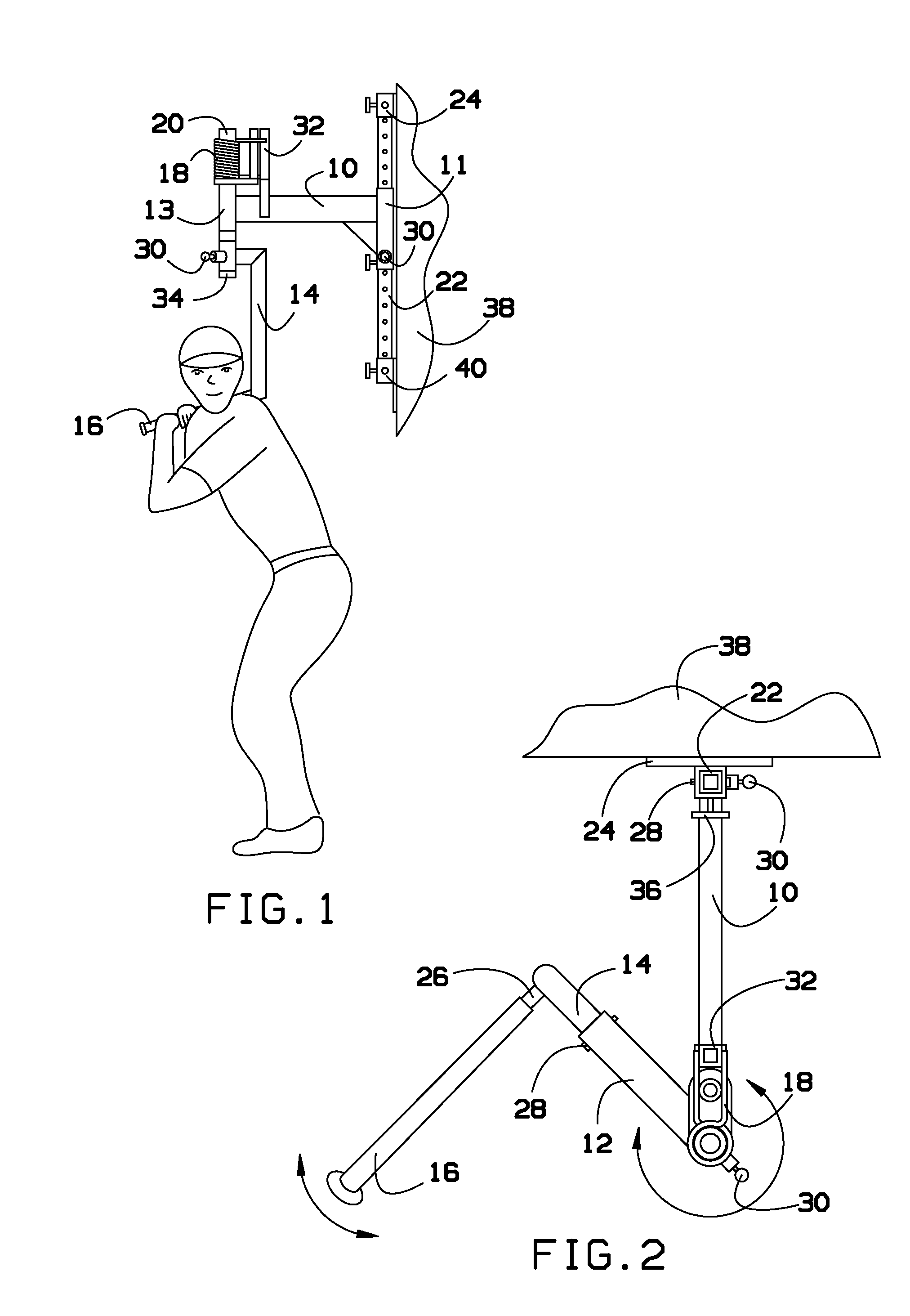 Bat swing training machine