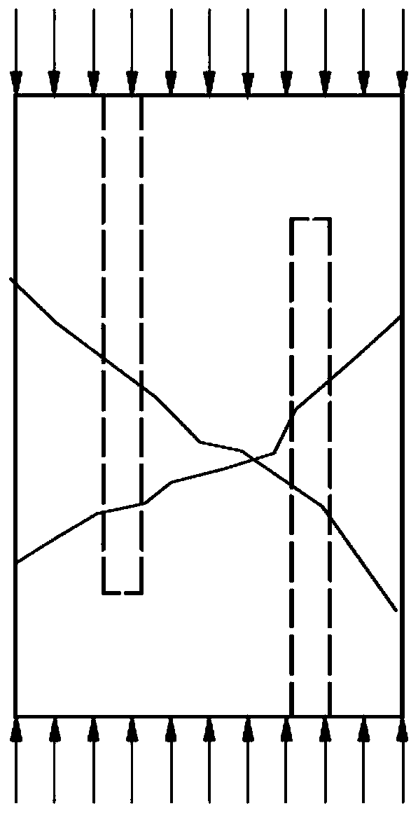 Loading path method for measuring water rock coupling weakening effect of test piece of jointed rock mass