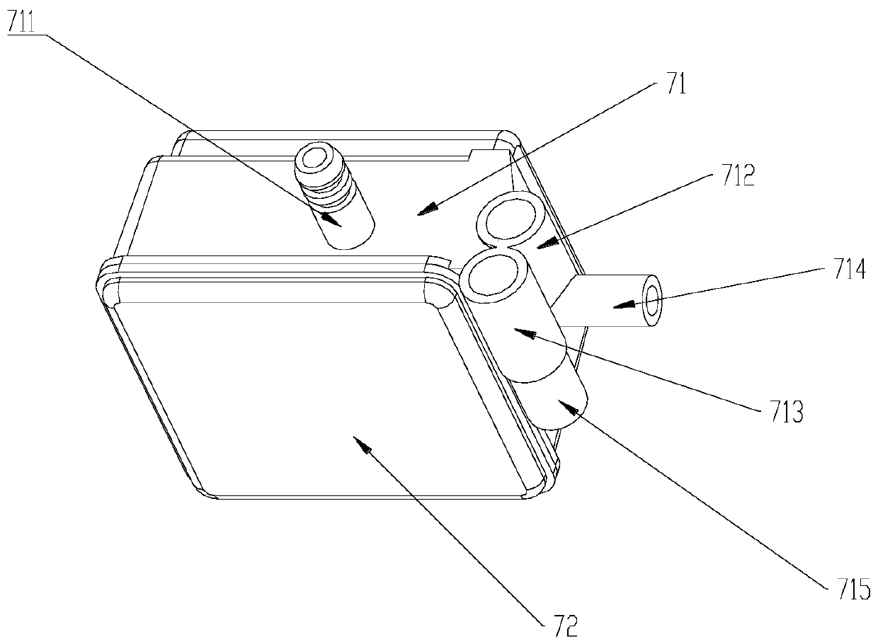 Water-vapor separation assembly, heating device and water dispenser