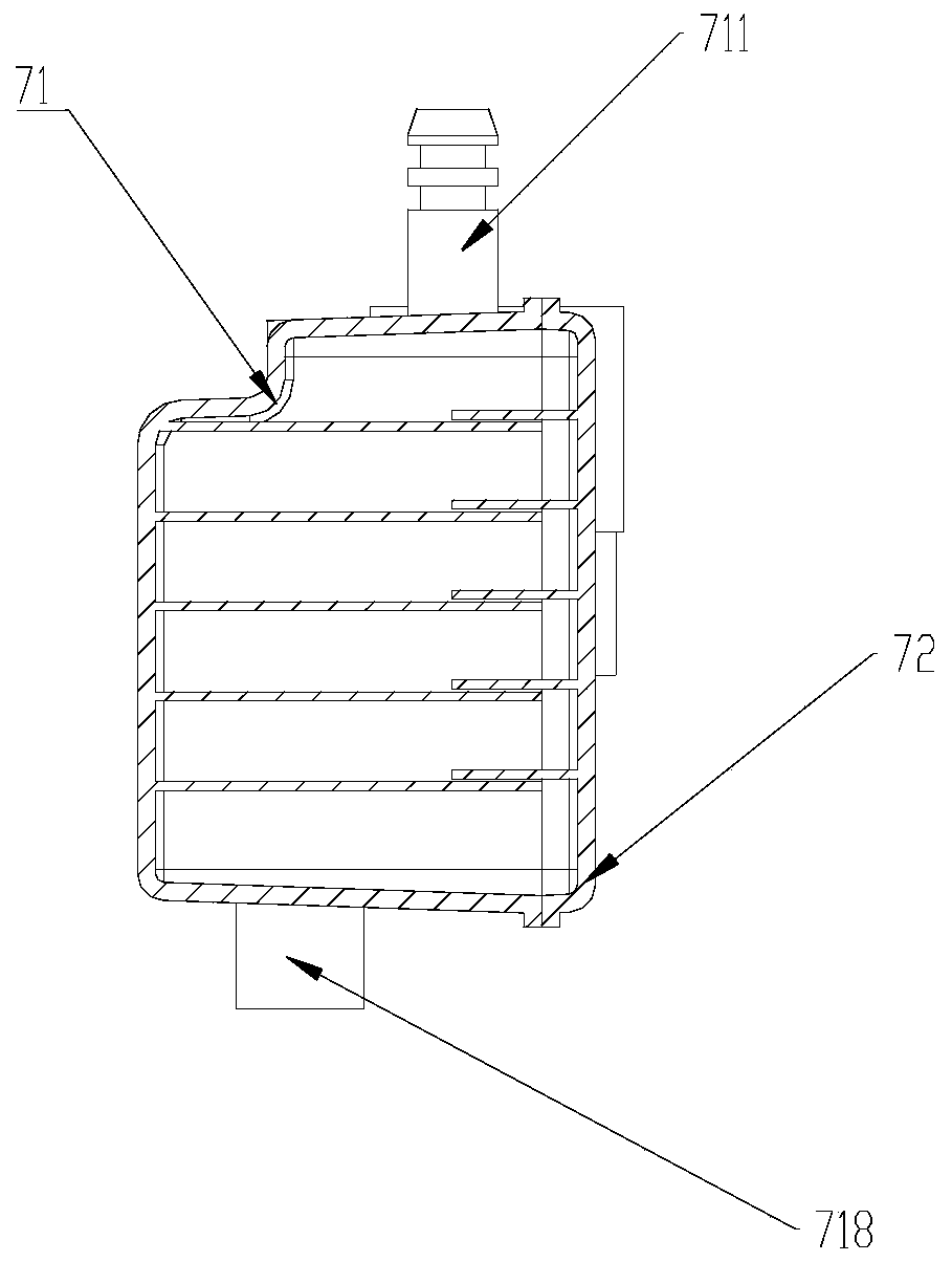 Water-vapor separation assembly, heating device and water dispenser