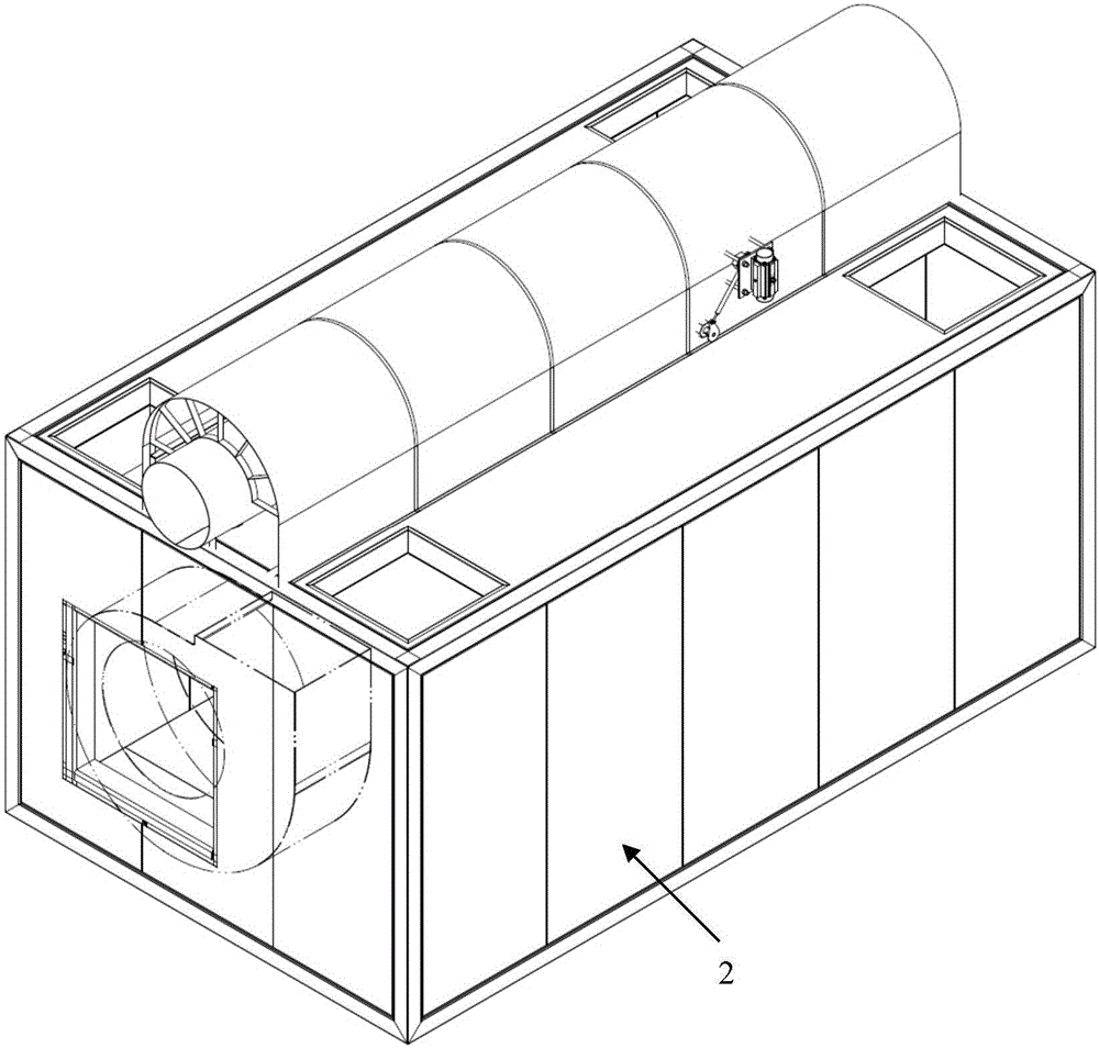 External thermal insulation structure of heating box