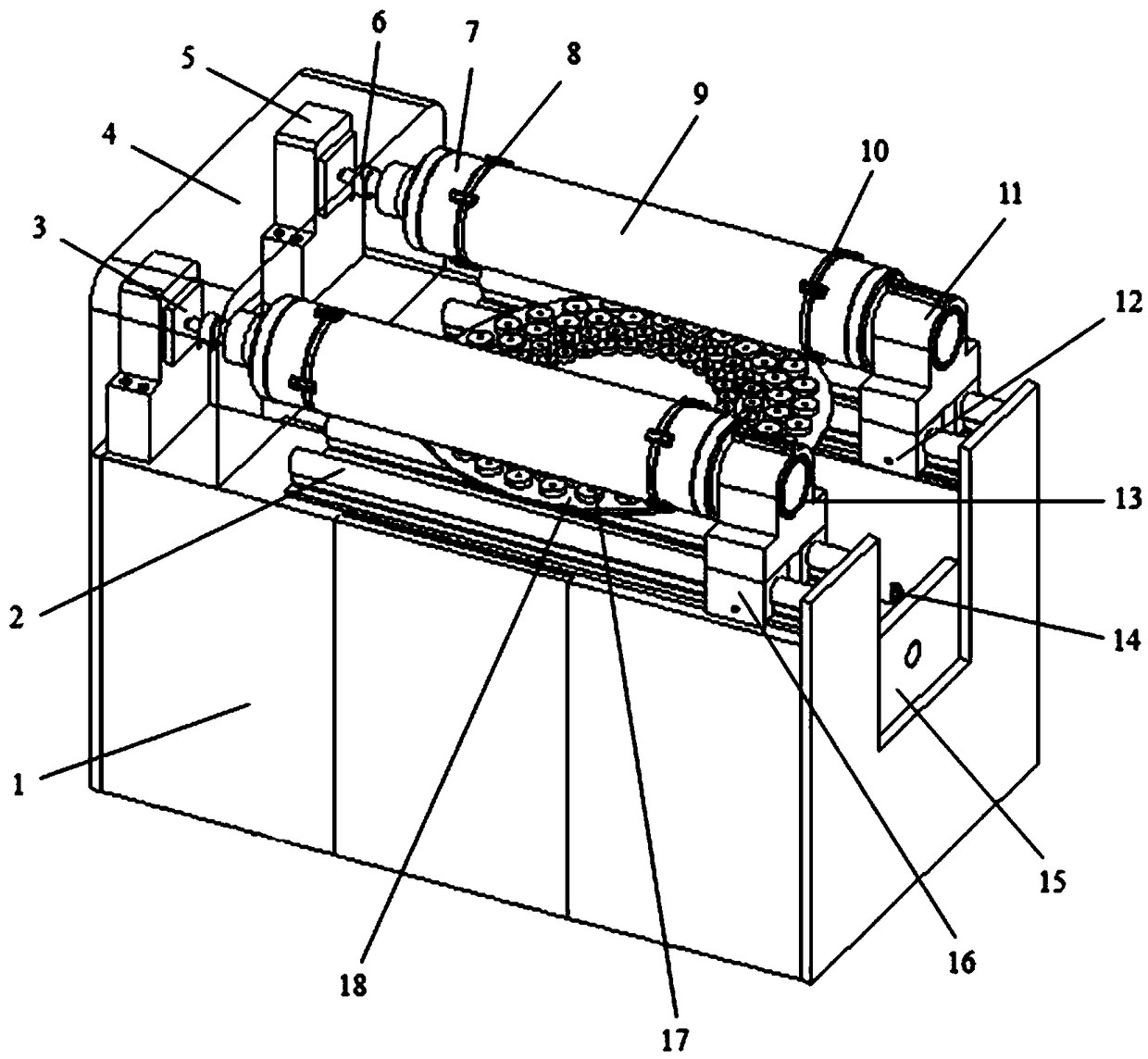 Device and method for magnetically grinding inner surfaces of large-diameter long and straight pipes