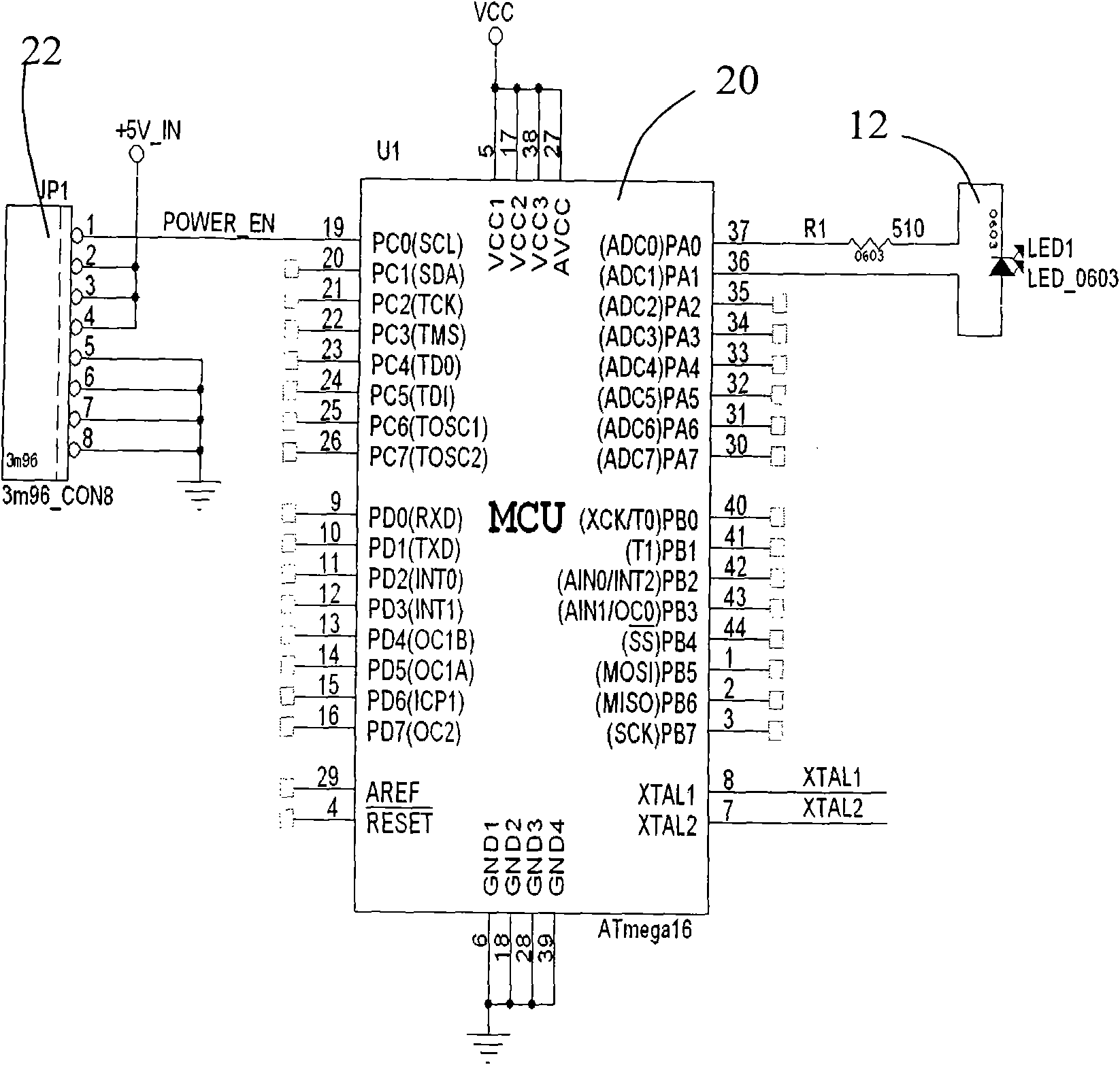 Light-emitting diode (LED) sensing and controlling system