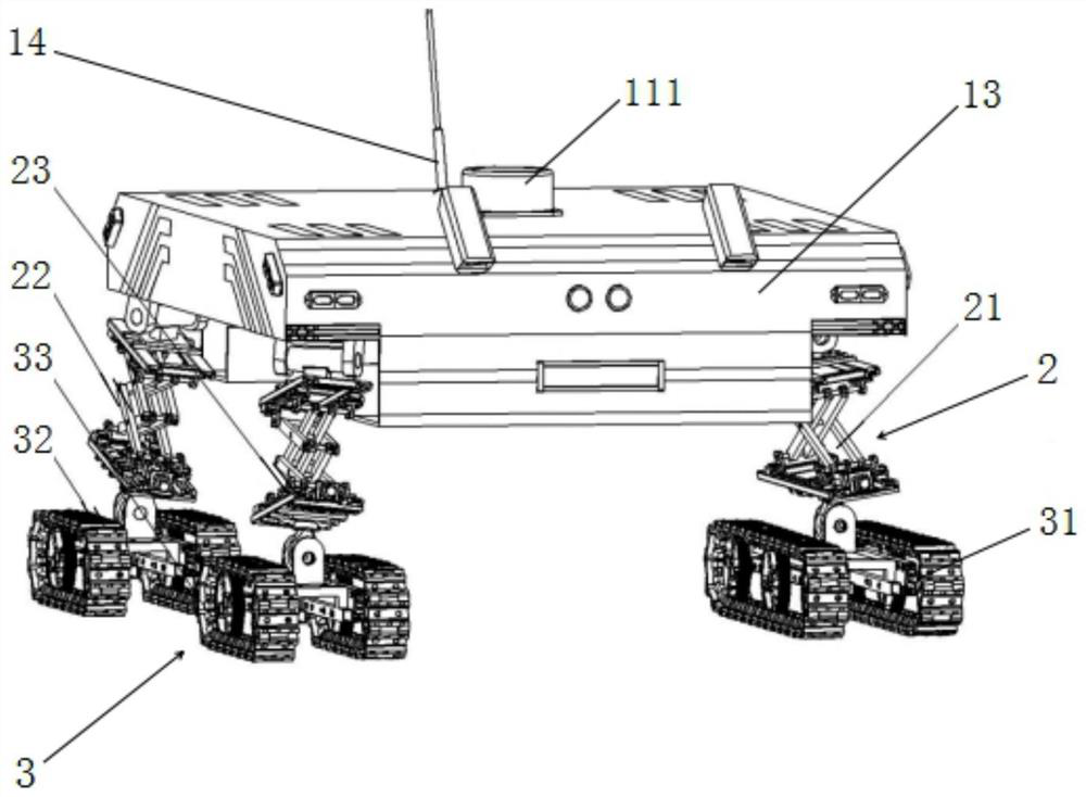 A Parallel Rescue Robot with Adjustable Attitude and Three Degrees of Freedom