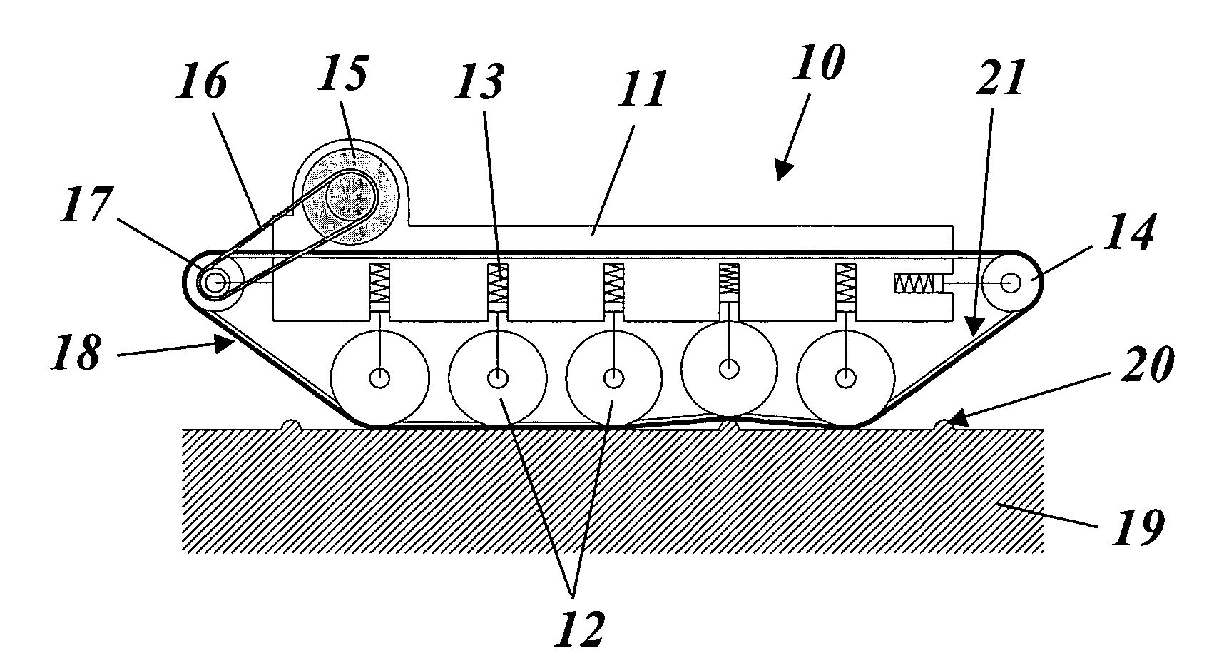 Drive unit for an inspection vehicle and also inspection vehicle with such a drive unit