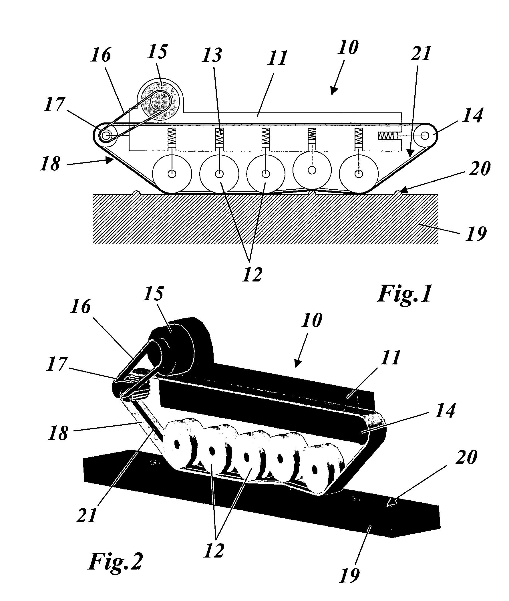 Drive unit for an inspection vehicle and also inspection vehicle with such a drive unit