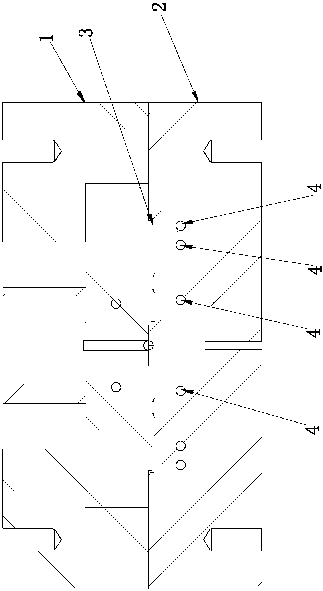 Flow mark-free processing mold and method for panel with polished surface