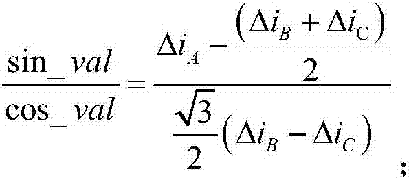 Surface-attached type three-phase permanent magnet synchronous motor rotor magnetic pole initial position location method