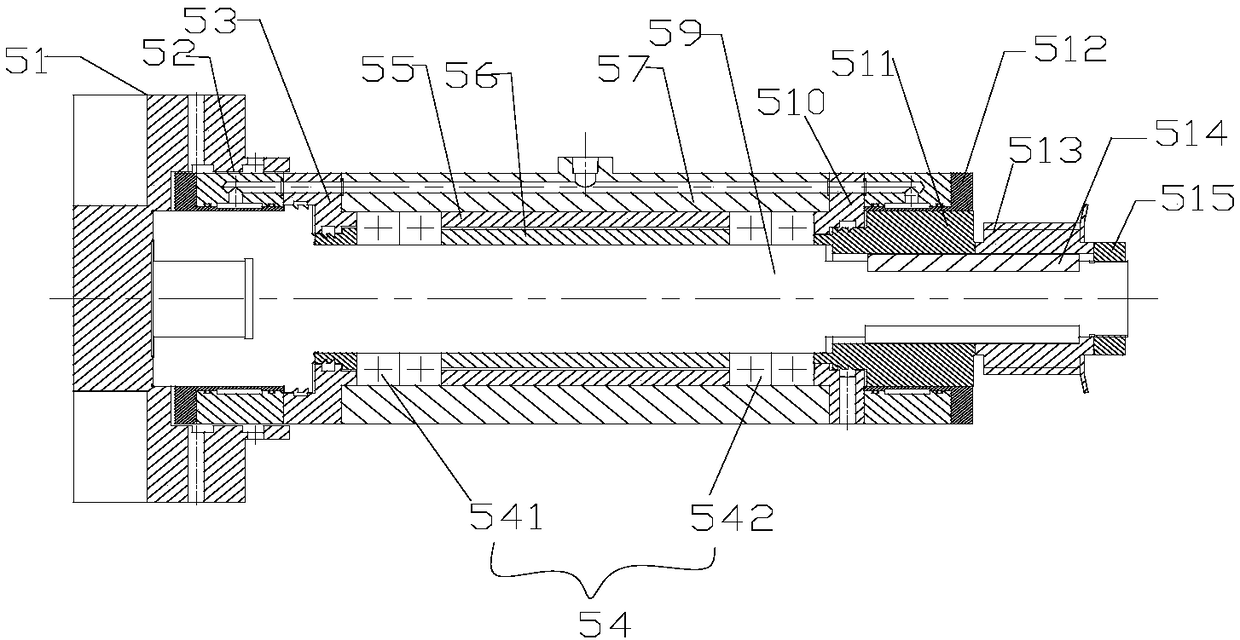 A machine tool with a spindle turning tool holder