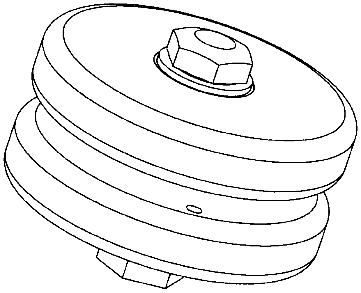 Vibration isolation assembly based on high-frequency high-damping vibration isolation disc-shaped gasket