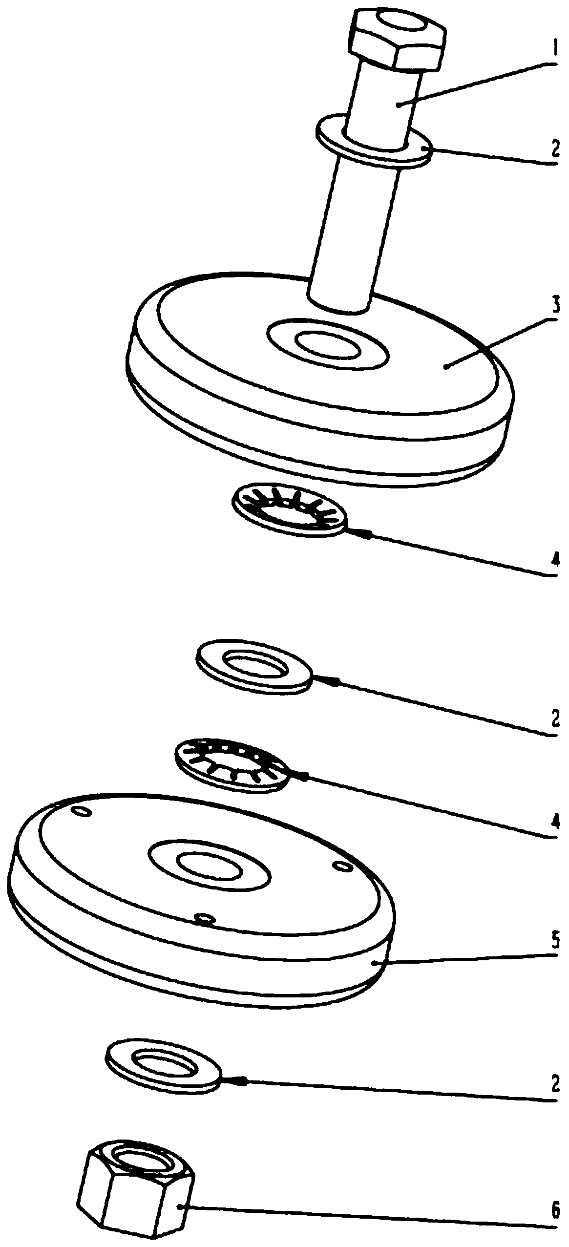 Vibration isolation assembly based on high-frequency high-damping vibration isolation disc-shaped gasket