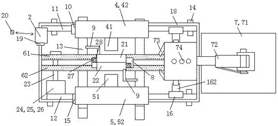 Double-linkage bending machine allowing molds to be rapidly replaced and used for large panels