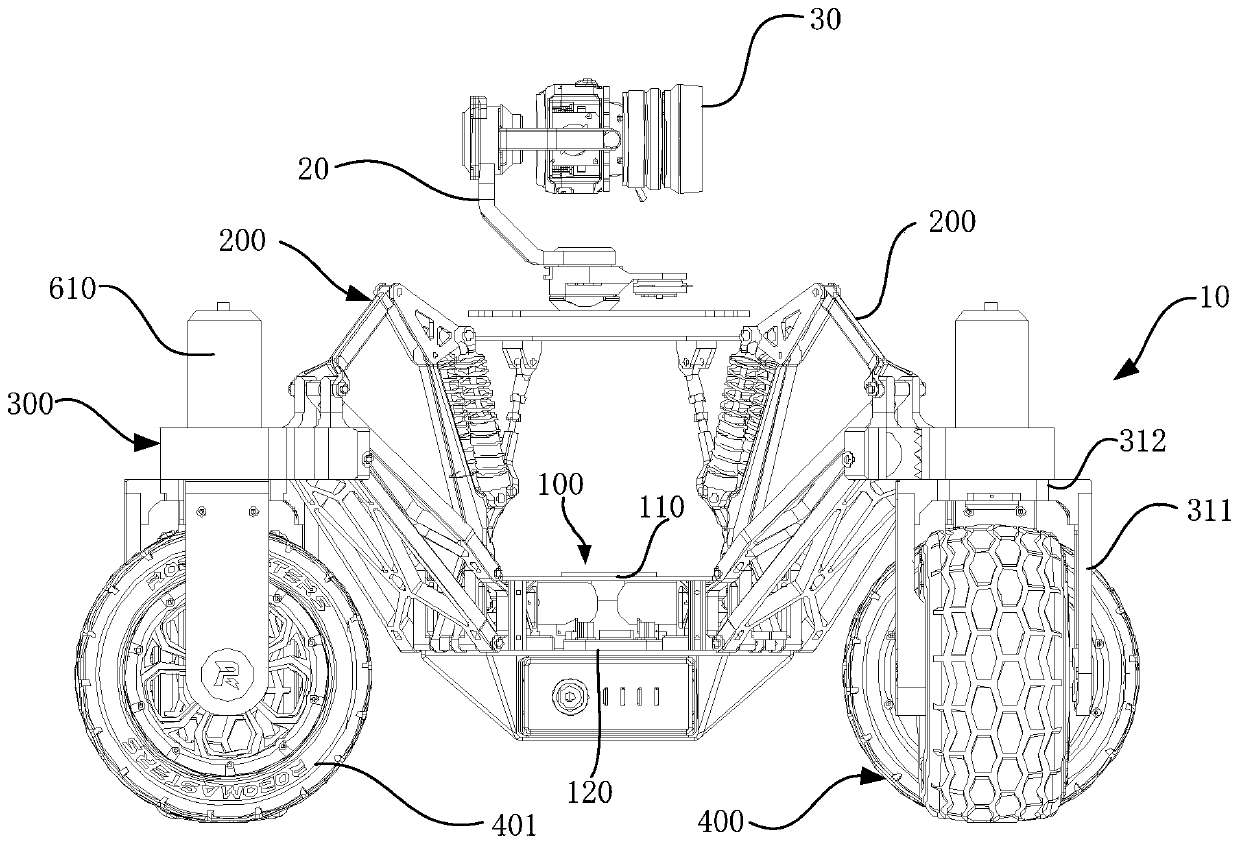 Suspension mechanism, lifting and lowering device and vehicle