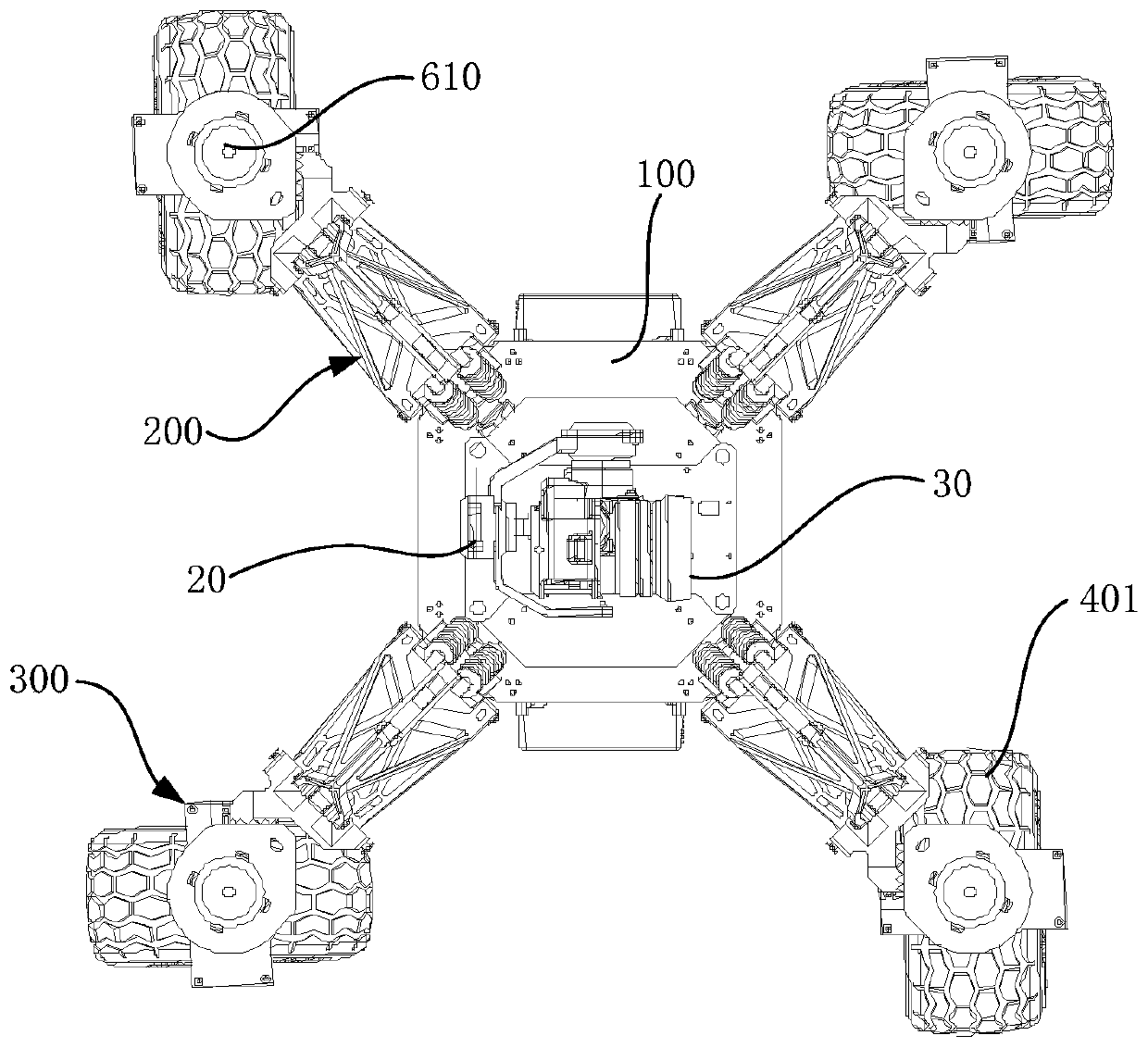 Suspension mechanism, lifting and lowering device and vehicle