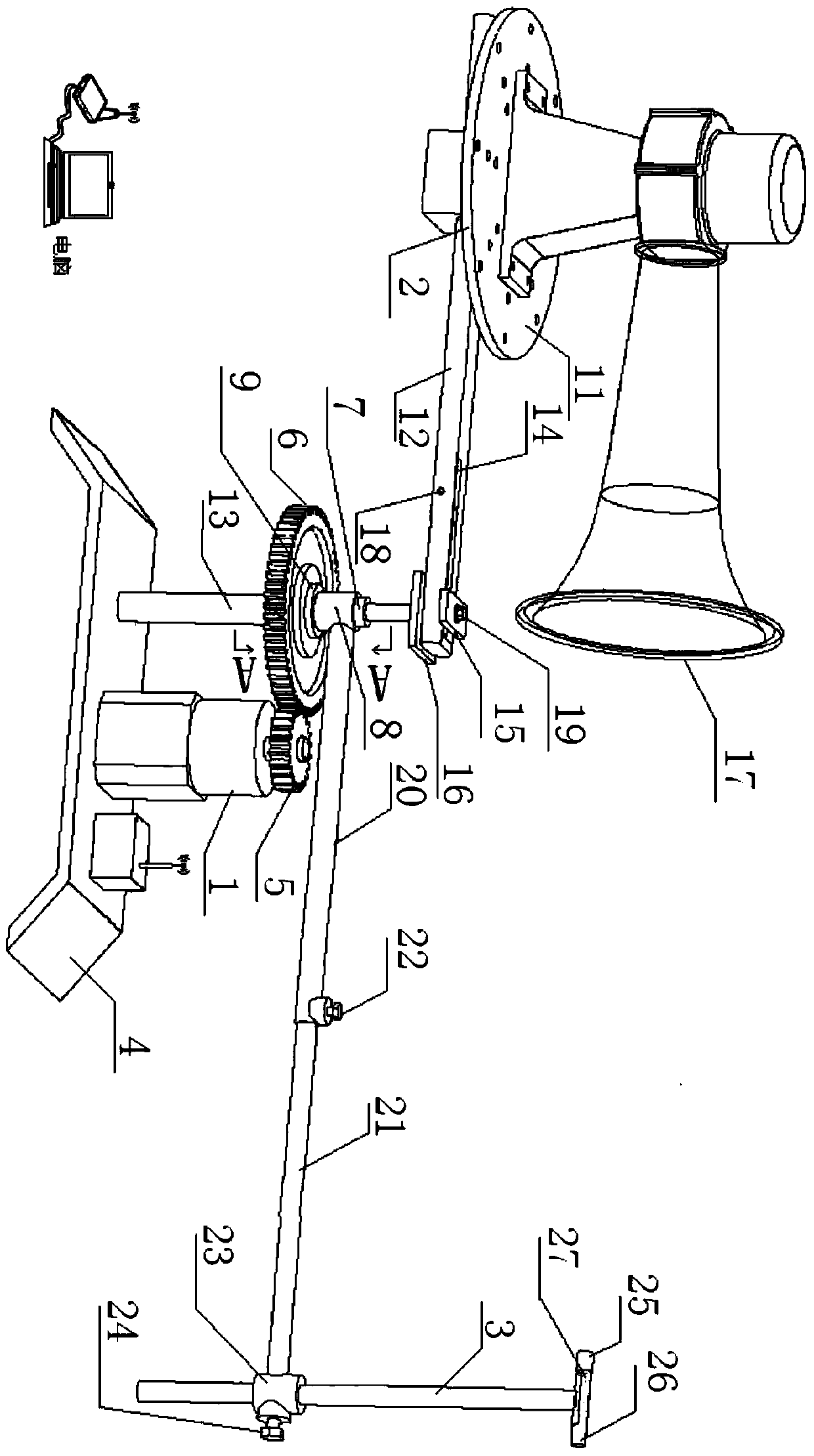 Automatic test device for sounding properties of seacraft hornpipe