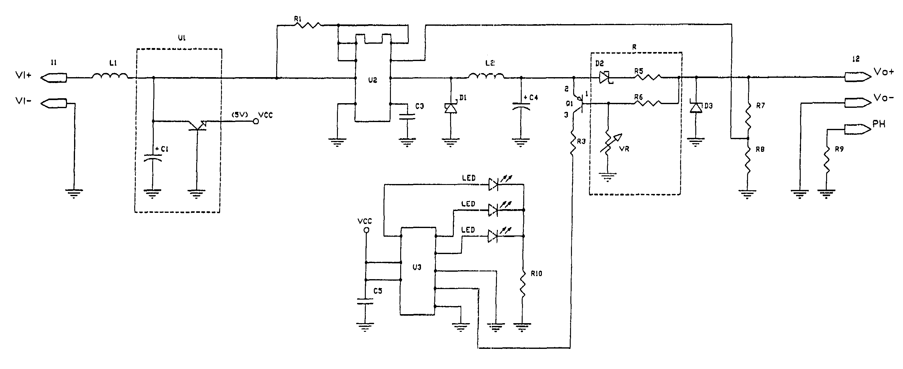 Automotive-use charger flashing light array