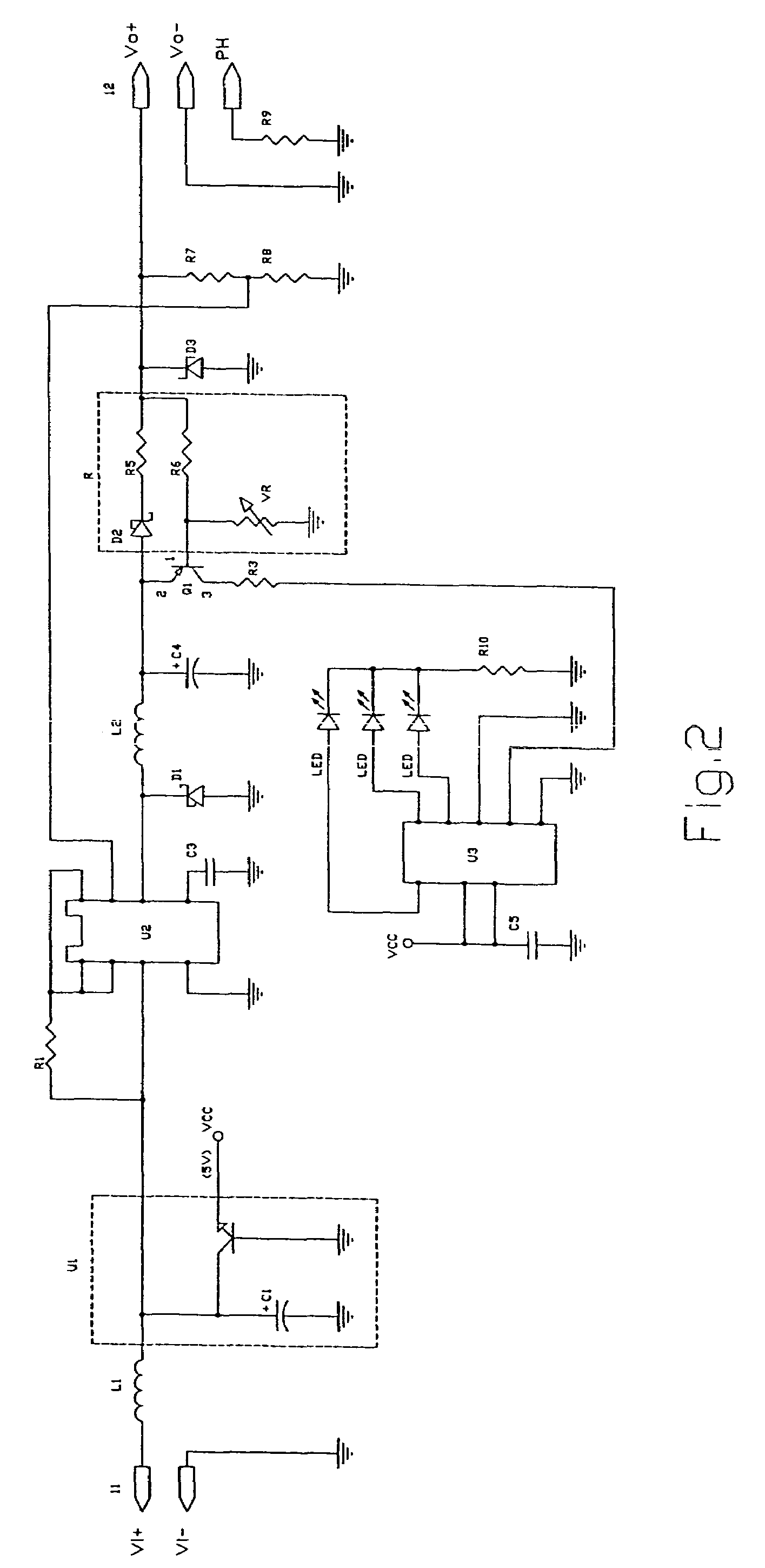 Automotive-use charger flashing light array