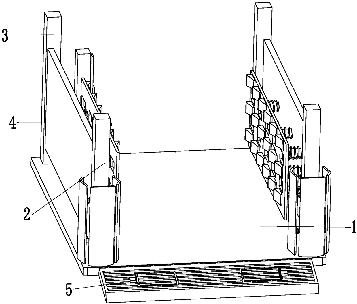 Parking frame with side protection function