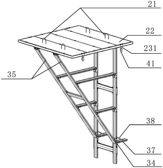 Integrated platform for construction in C-shaped steel core tube