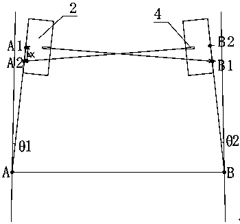 Measuring method for toe angle of car