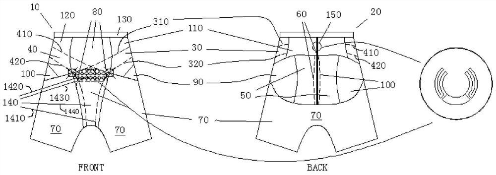 Health-care hip-lifting body-building shaping pants with human mechanics wearable biological frequency device