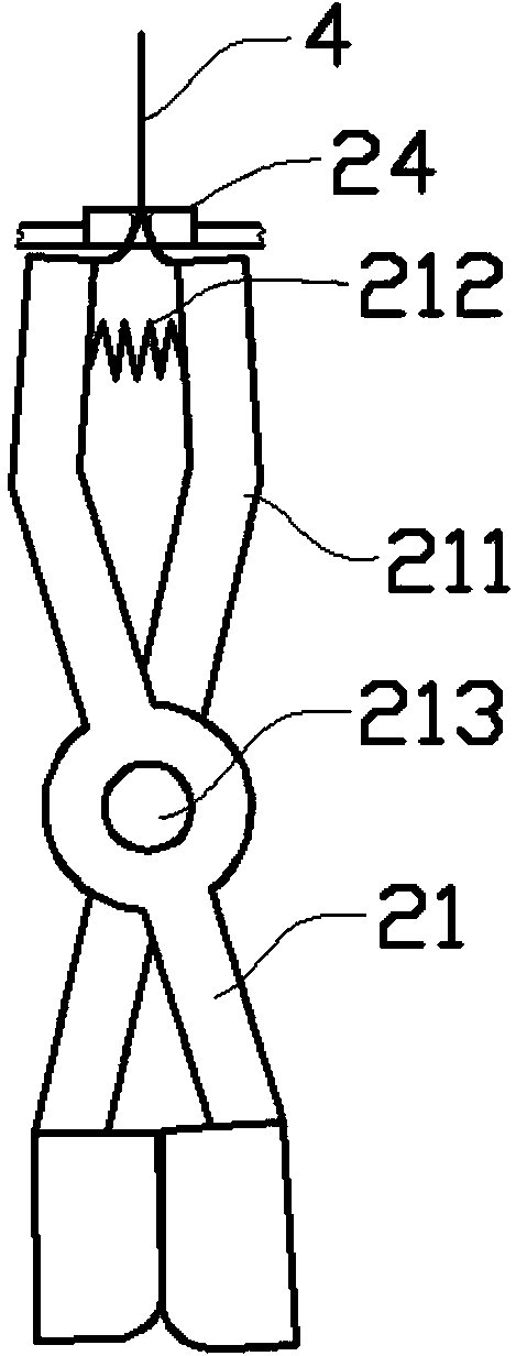 Metal hose detecting and clamping device